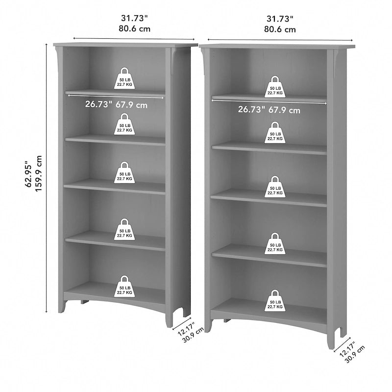 Bibliothèque haute à cinq étagères