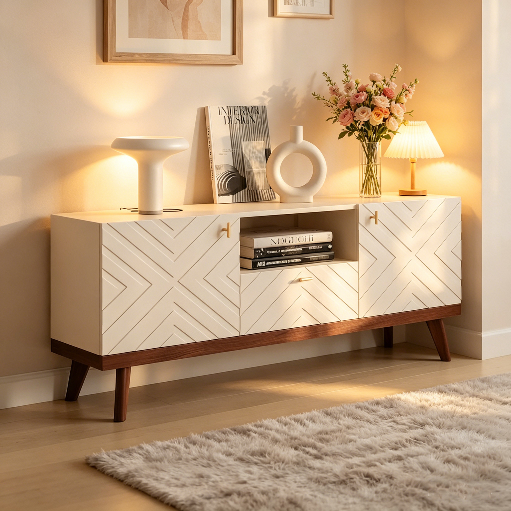 Meuble TV beige