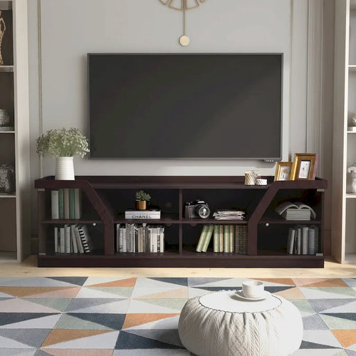 Meuble TV multifonctionnel de 71 pouces avec rangement