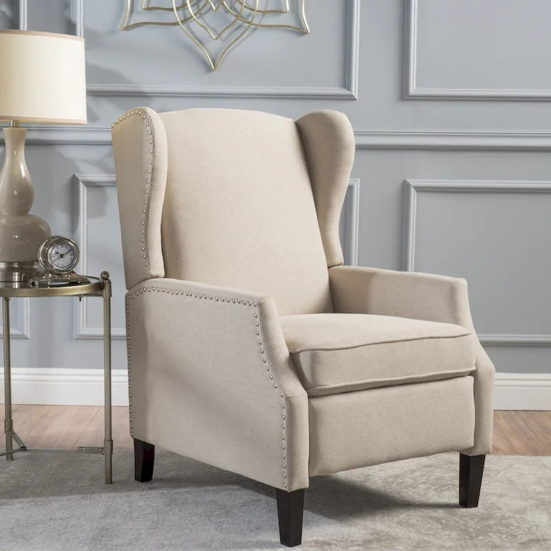 Wescott Wingback Pushback Recliner by Christopher Knight Home