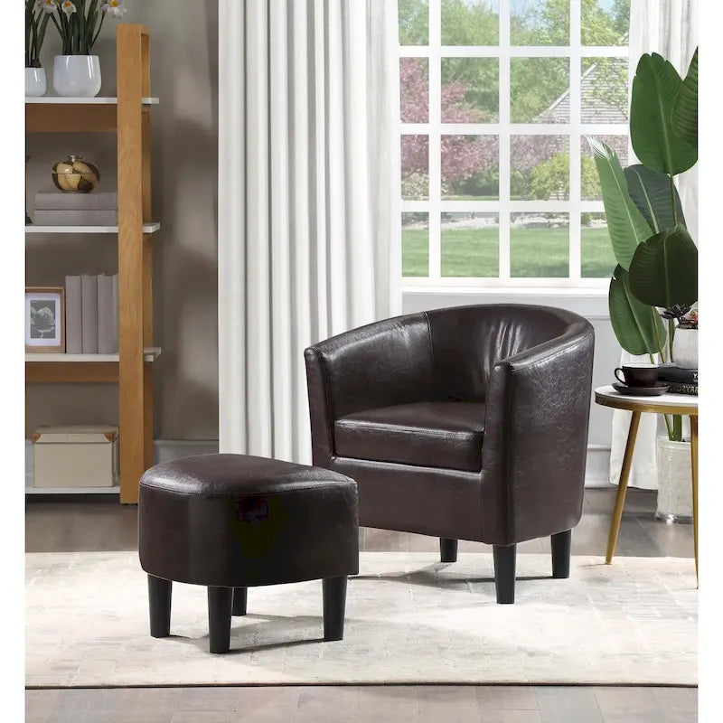 Fauteuil d'appoint Churchill avec ottoman Convenience Concepts