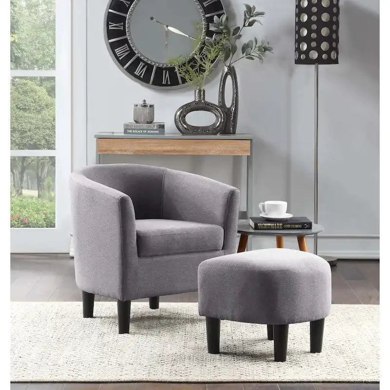 Fauteuil d'appoint Churchill avec ottoman Convenience Concepts