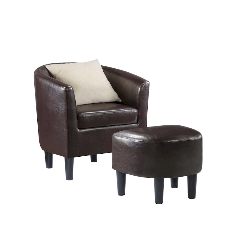 Fauteuil d'appoint Churchill avec ottoman Convenience Concepts