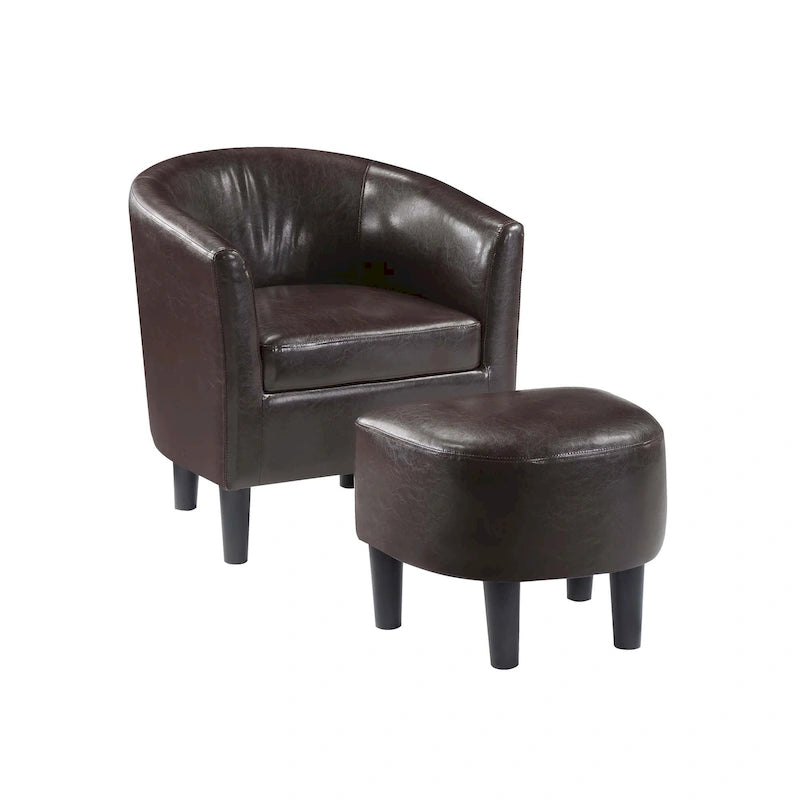 Fauteuil d'appoint Churchill avec ottoman Convenience Concepts