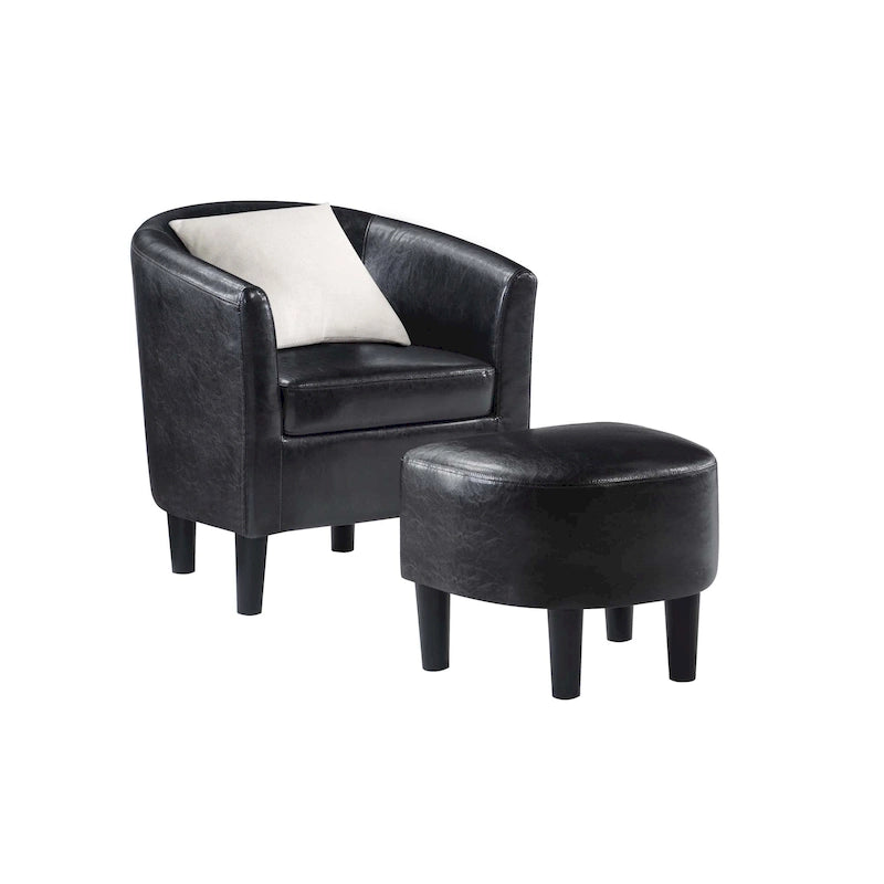 Fauteuil d'appoint Churchill avec ottoman Convenience Concepts