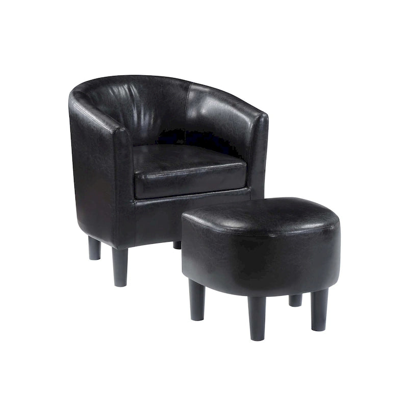 Fauteuil d'appoint Churchill avec ottoman Convenience Concepts