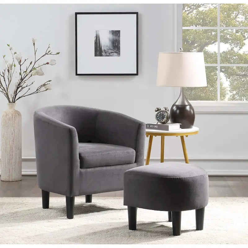Fauteuil d'appoint Churchill avec ottoman Convenience Concepts