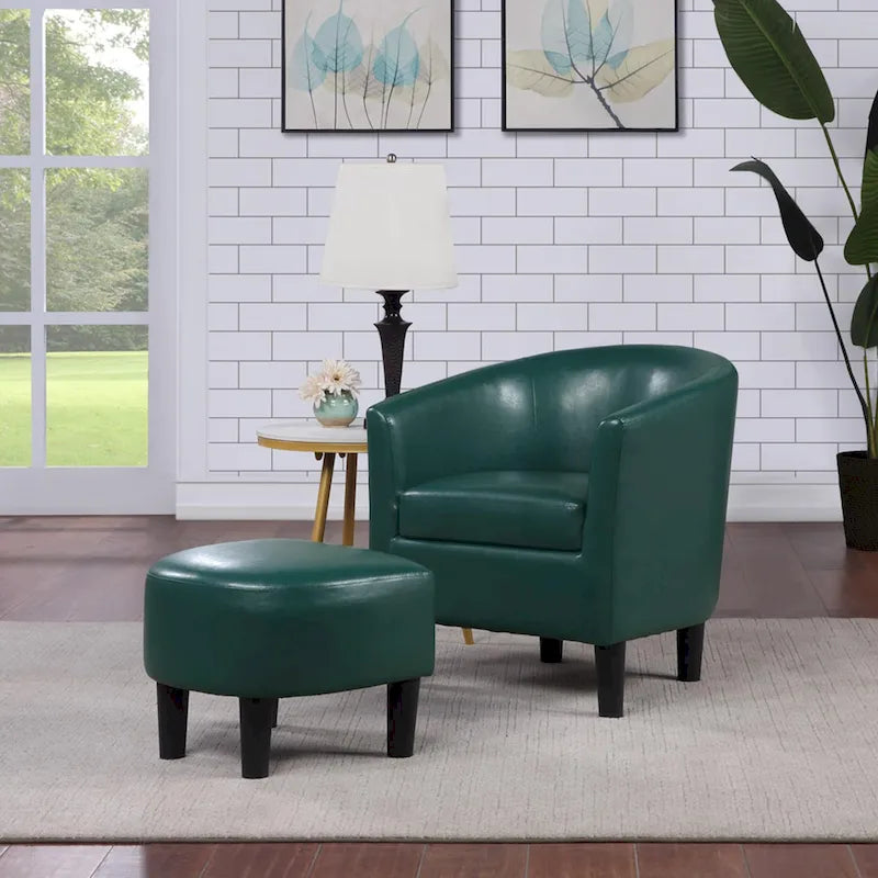 Fauteuil d'appoint Churchill avec ottoman Convenience Concepts