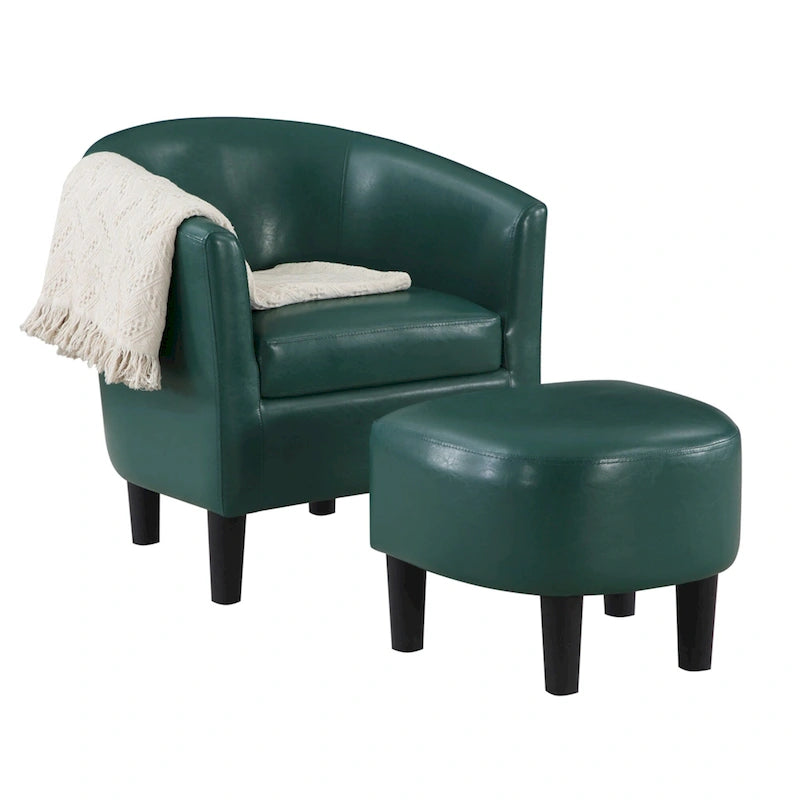 Fauteuil d'appoint Churchill avec ottoman Convenience Concepts
