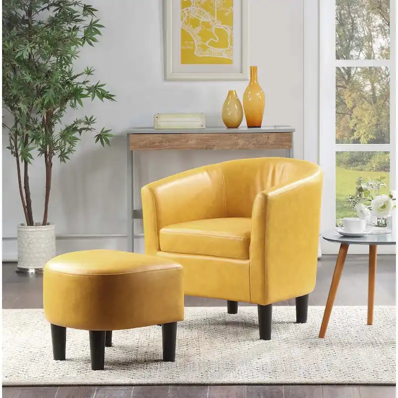 Fauteuil d'appoint Churchill avec ottoman Convenience Concepts