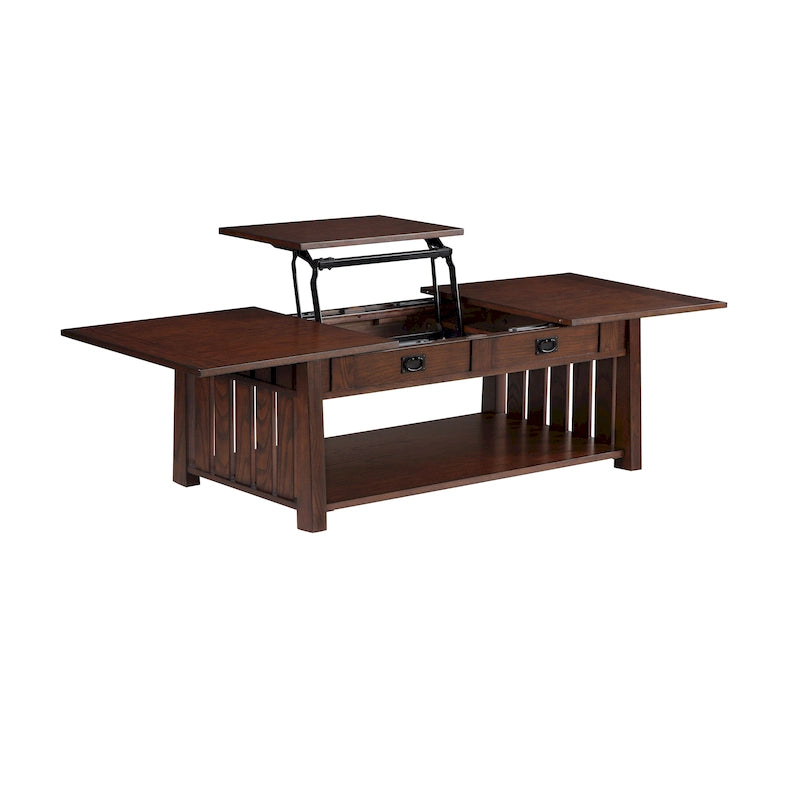 Table basse en bois réglable en hauteur de 46 pouces