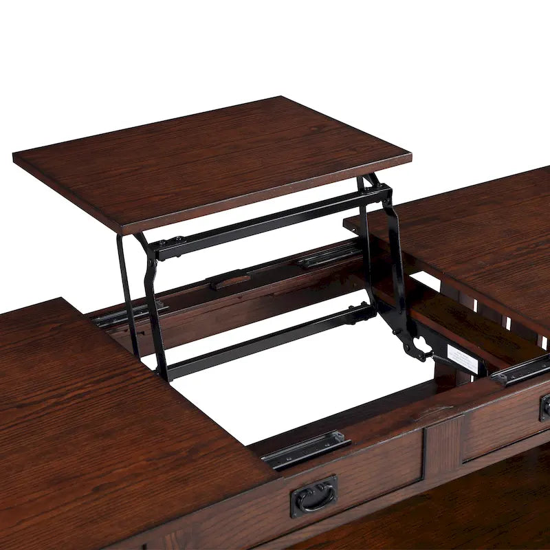 Table basse en bois réglable en hauteur de 46 pouces