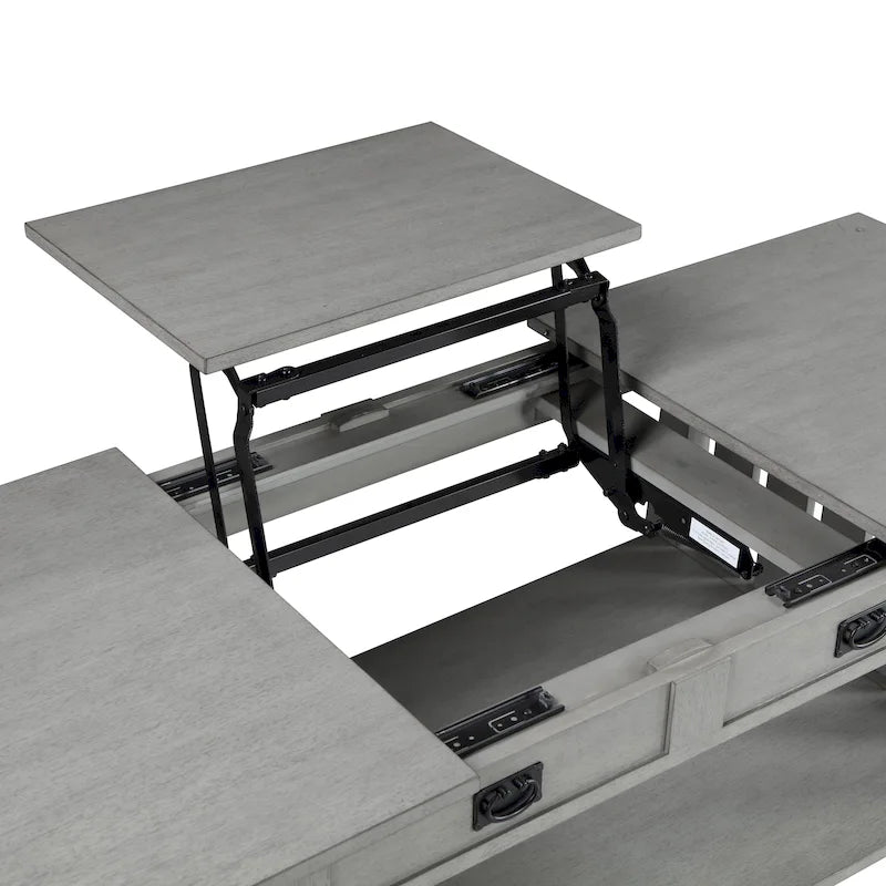 Table basse en bois réglable en hauteur de 46 pouces