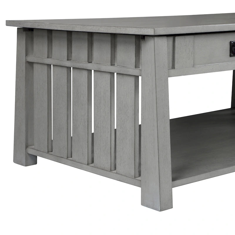 Table basse en bois réglable en hauteur de 46 pouces