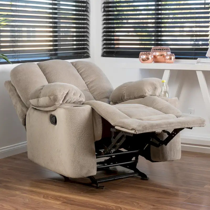 Fauteuil club inclinable en tissu et avec fonction de planeur