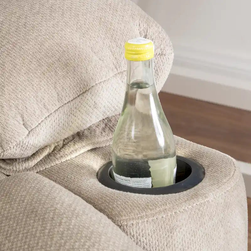 Fauteuil club inclinable en tissu et avec fonction de planeur