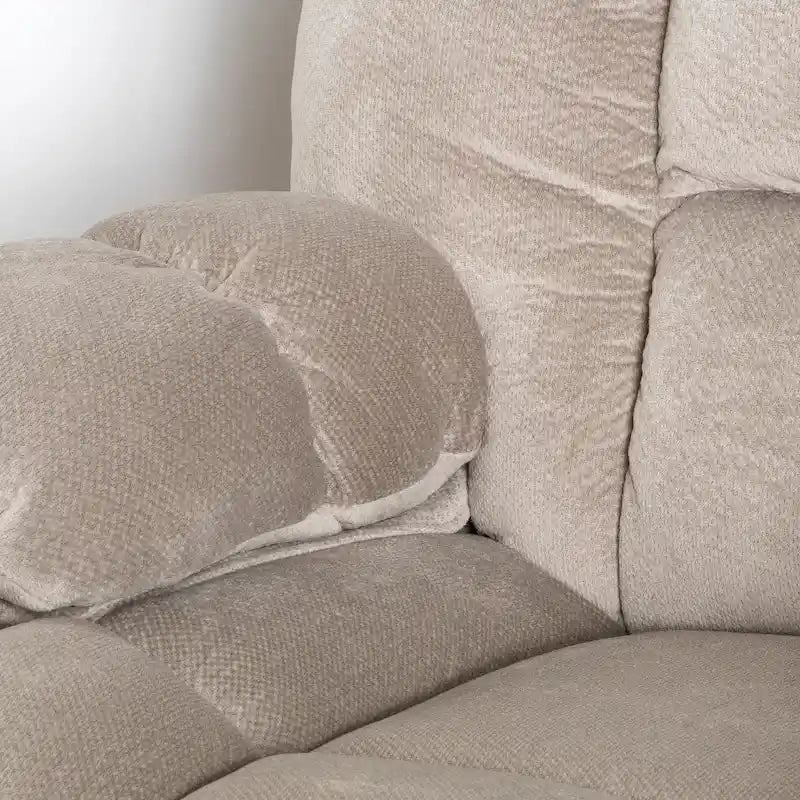 Fauteuil club inclinable en tissu et avec fonction de planeur