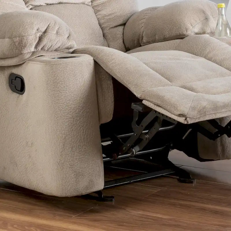 Fauteuil club inclinable en tissu et avec fonction de planeur