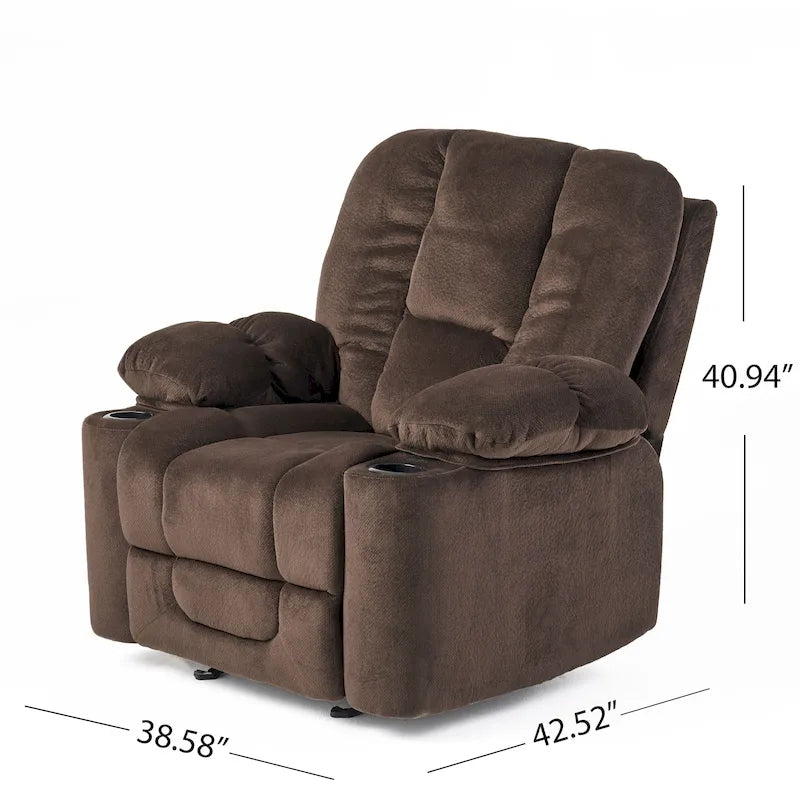 Fauteuil club inclinable en tissu et avec fonction de planeur