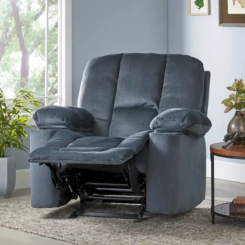 Fauteuil club inclinable en tissu et avec fonction de planeur