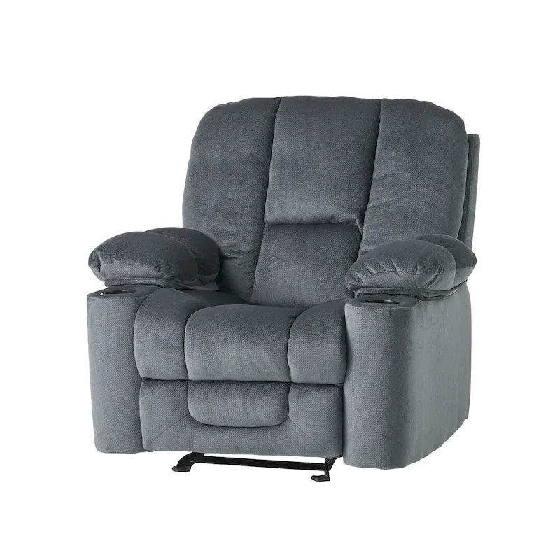 Fauteuil club inclinable en tissu et avec fonction de planeur
