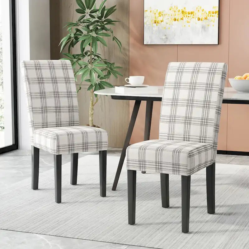 Chaises de salle à manger rembourrées (lot de deux) - Sans objet