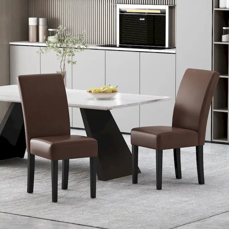 Chaises de salle à manger rembourrées (lot de deux) - Sans objet