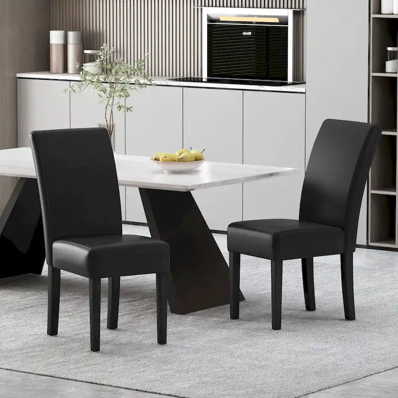 Chaises de salle à manger rembourrées (lot de deux) - Sans objet