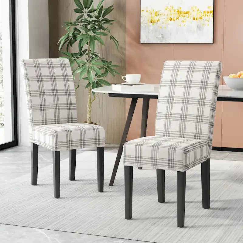 Chaises de salle à manger rembourrées (lot de deux) - Sans objet