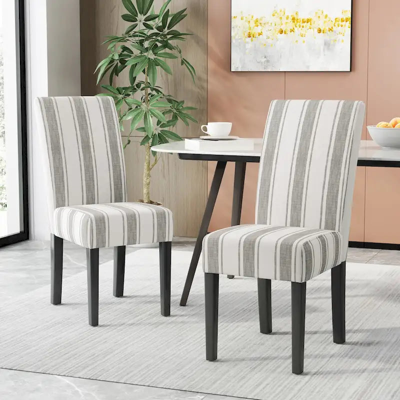 Chaises de salle à manger rembourrées (lot de deux) - Sans objet