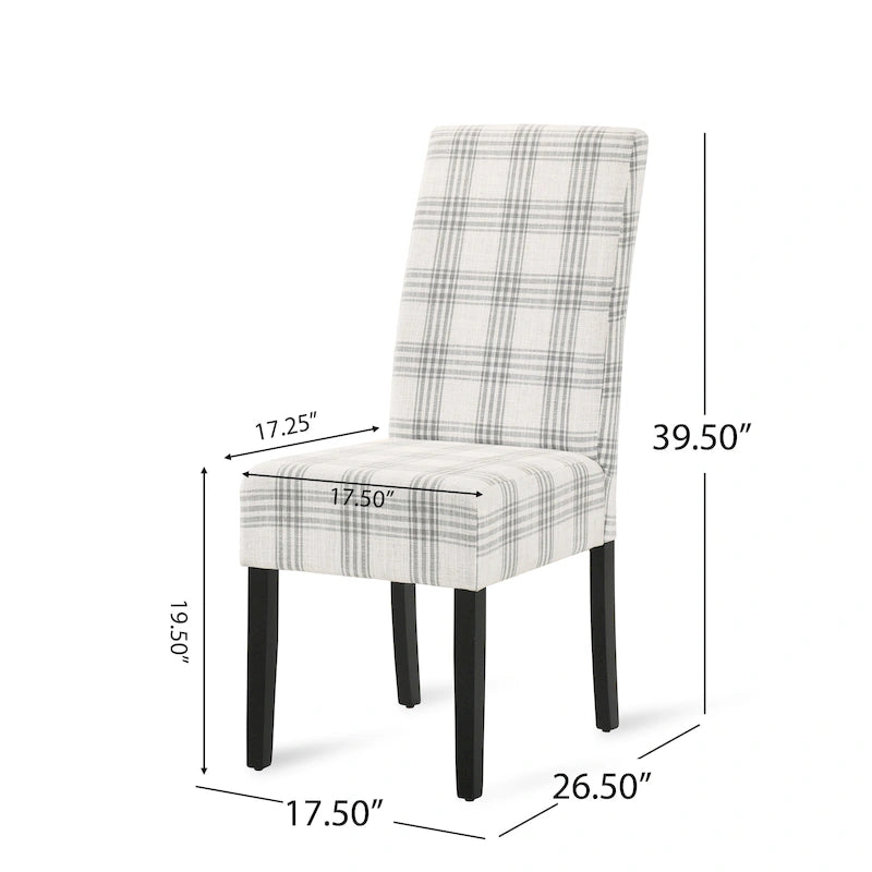 Chaises de salle à manger rembourrées (lot de deux) - Sans objet