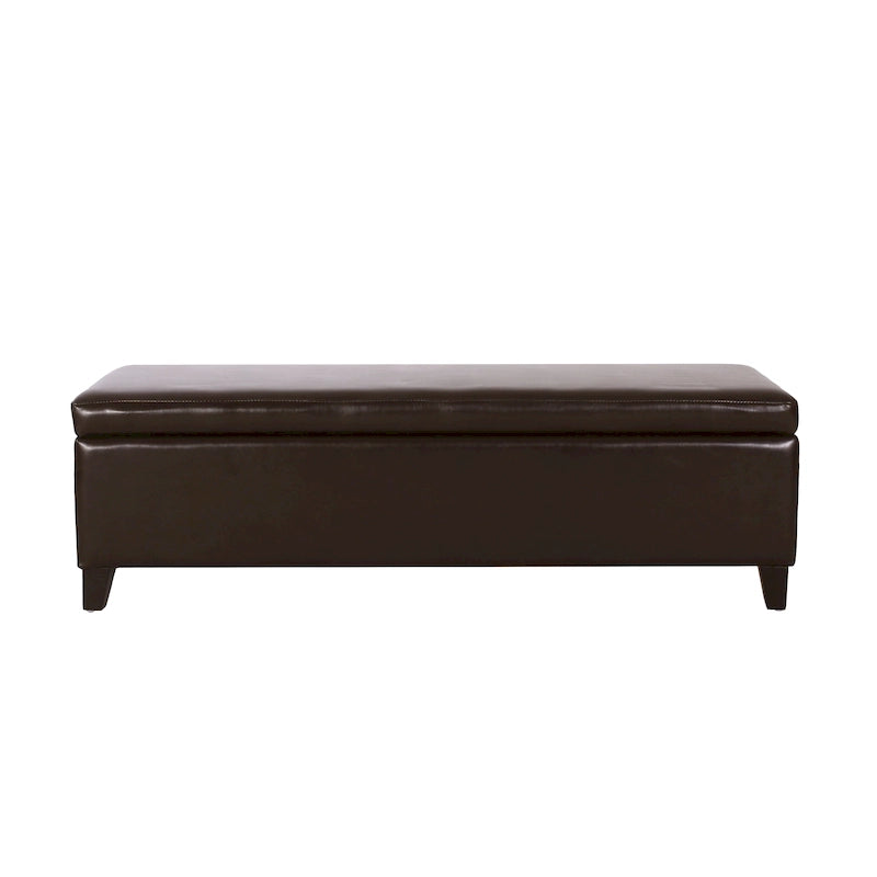 Repose-pieds de rangement en similicuir