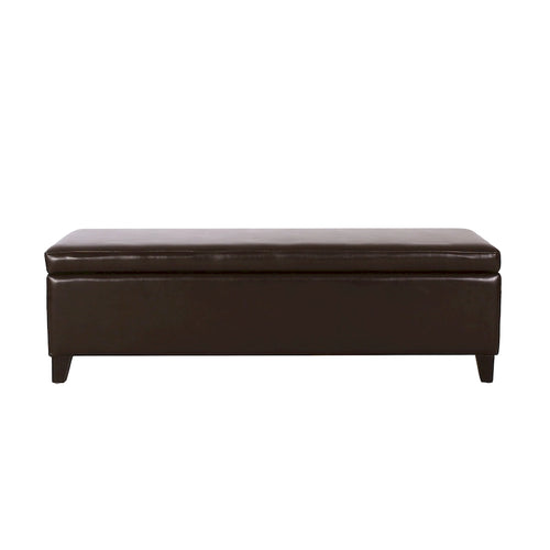Repose-pieds de rangement en similicuir