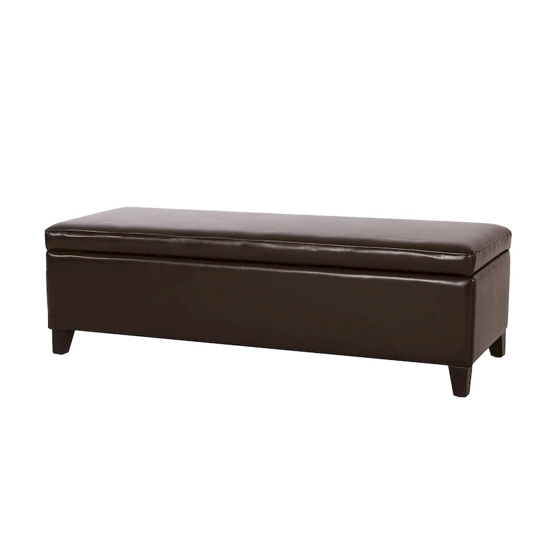 Repose-pieds de rangement en similicuir