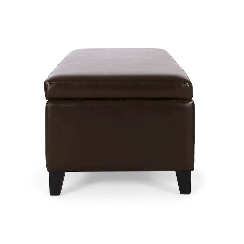 Repose-pieds de rangement en similicuir