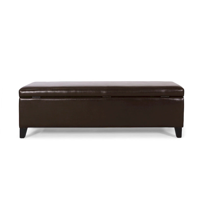Repose-pieds de rangement en similicuir
