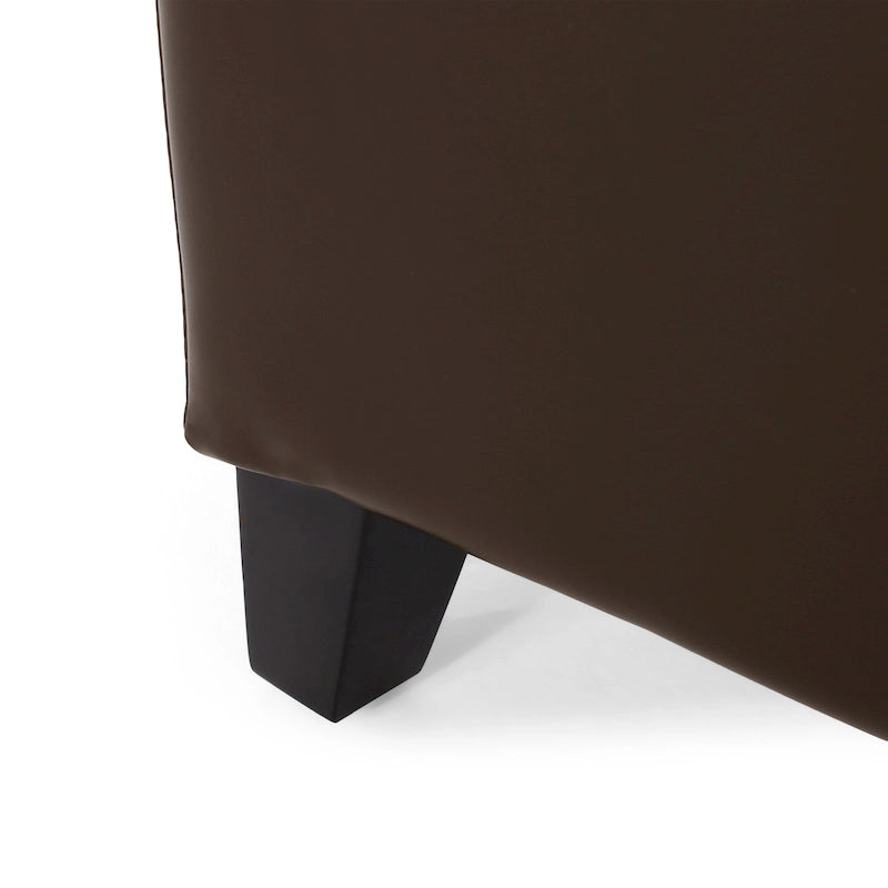 Repose-pieds de rangement en similicuir
