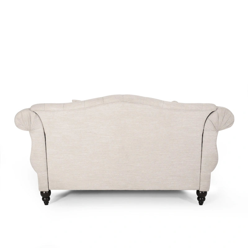 Chaise longue capitonnée - 158,75 cm (L) x 148,59 cm (l) x 86,36 cm (H)