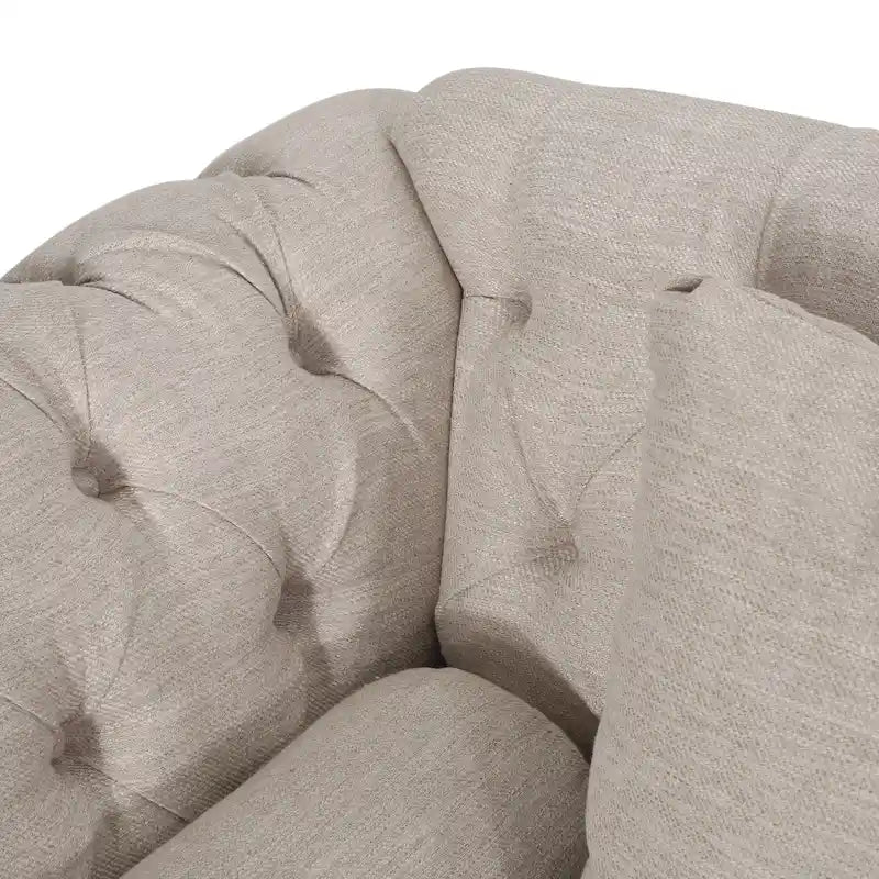 Chaise longue capitonnée - 158,75 cm (L) x 148,59 cm (l) x 86,36 cm (H)