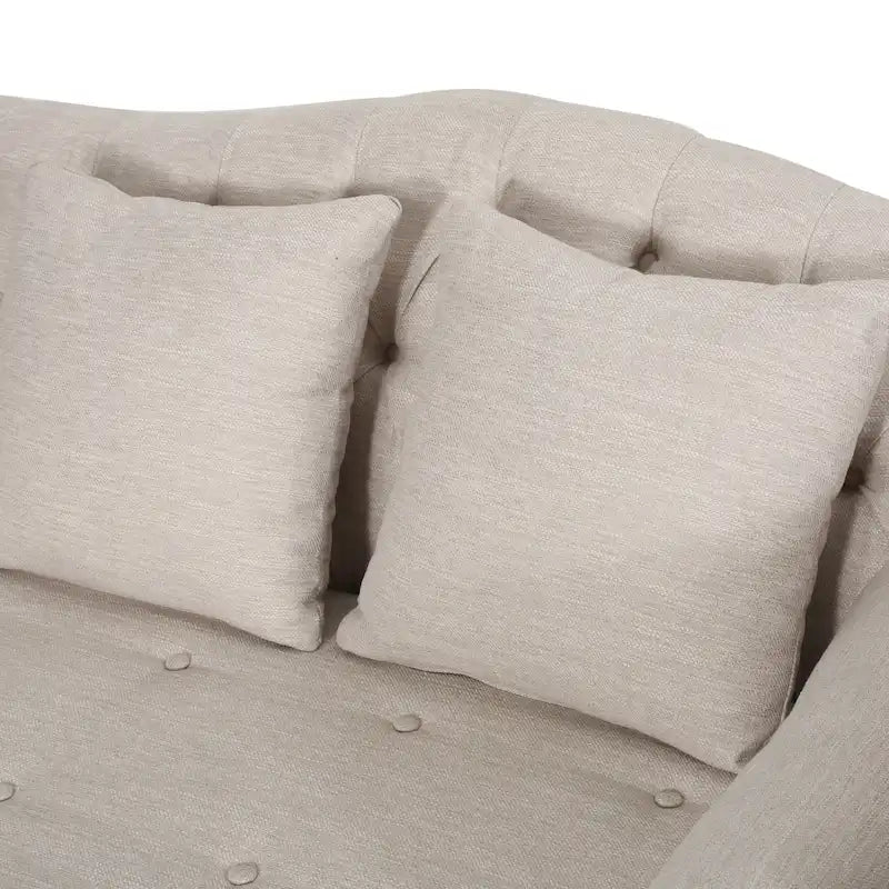 Chaise longue capitonnée - 158,75 cm (L) x 148,59 cm (l) x 86,36 cm (H)