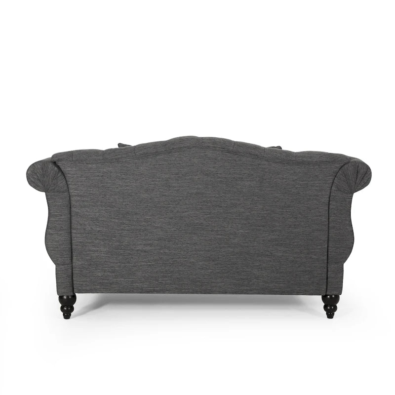 Chaise longue capitonnée - 158,75 cm (L) x 148,59 cm (l) x 86,36 cm (H)