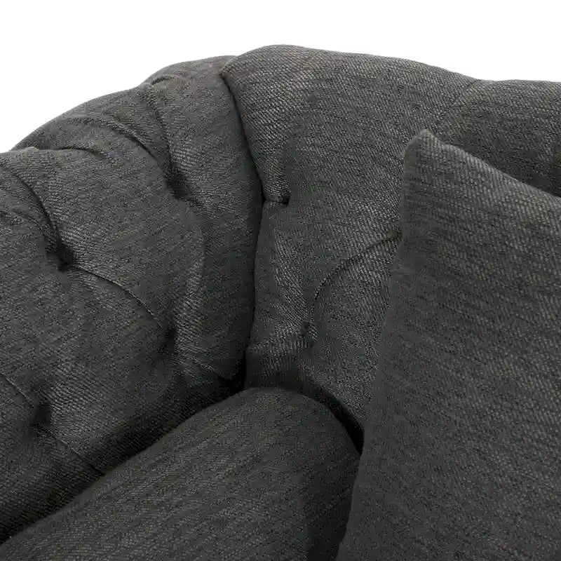 Chaise longue capitonnée - 158,75 cm (L) x 148,59 cm (l) x 86,36 cm (H)