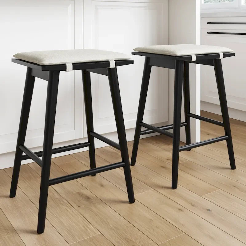 Tabourets de bar à dossier ouvert, tabourets de bar sans dossier, avec coussins