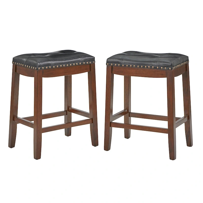 Tabourets de bar rembourrés de 24 pouces (paquet de 2)