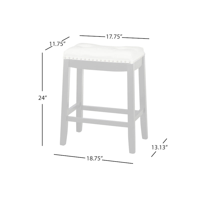Tabourets de bar rembourrés de 24 pouces (paquet de 2)