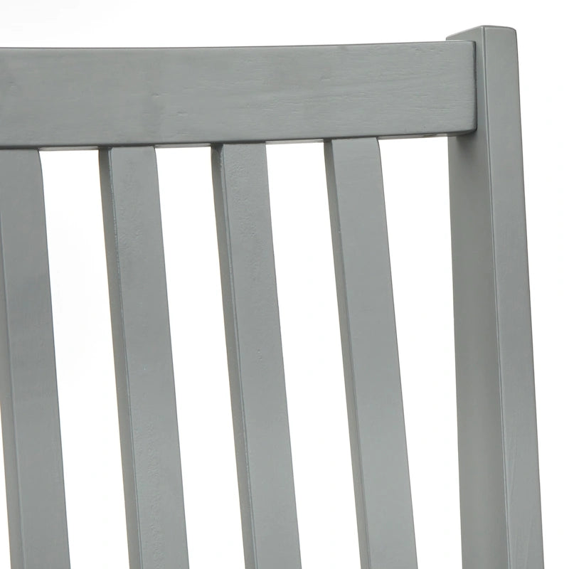 Chaises de salle à manger à dossier à lattes en bois massif (lot de 4)