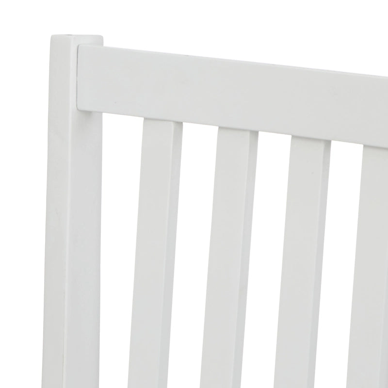 Chaises de salle à manger à dossier à lattes en bois massif (lot de 4)