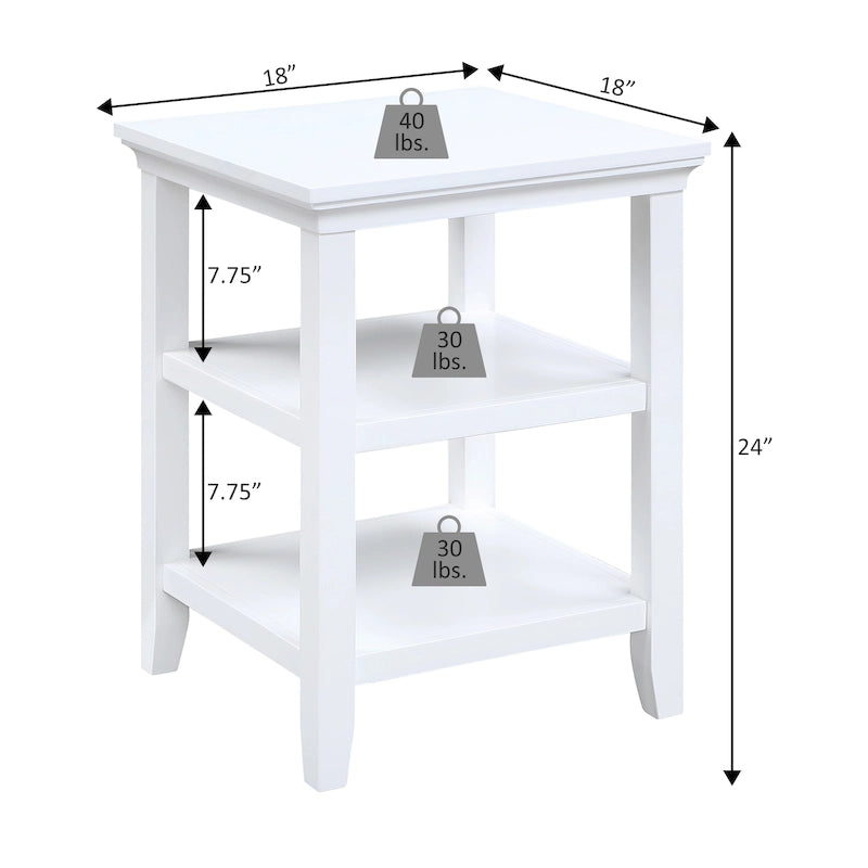 Table d'appoint avec étagères