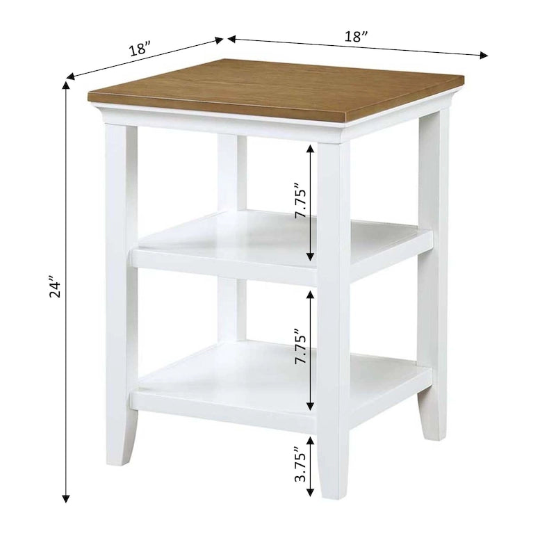 Table d'appoint avec étagères