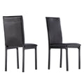 Chaises de salle à manger avec coussins métalliques (deux chaises par ensemble).